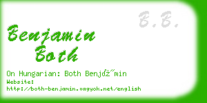 benjamin both business card